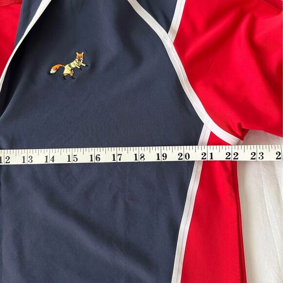 FootJoy FJ 1/2 Zip Wind Tech Pullover Jacket Red Navy Blue Men’s M - Picture 6 of 7